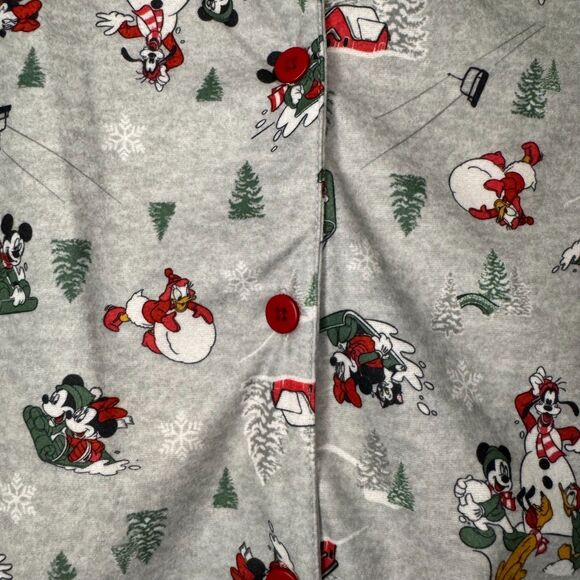 Disney women's size small medium Christmas Mickey Mouse flannel pajama pj set - Picture 11 of 13